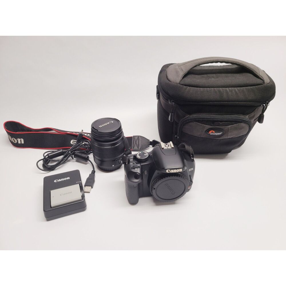 Canon Bundle Digital Rebel XSi 12.2 MP SLR Camera EF-S 18-55mm Zoom Lens Case
